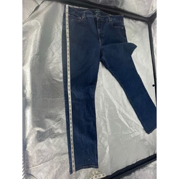Lauren Ralph Lauren Medium Wash Blue Denim Tapered Mom Jeans Women's Size 16 - Picture 11 of 11